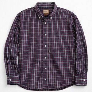 CE Schmidt Workwear Mens XXL‎ Plaid Button Down Shirt Navy Red Long Sleeve